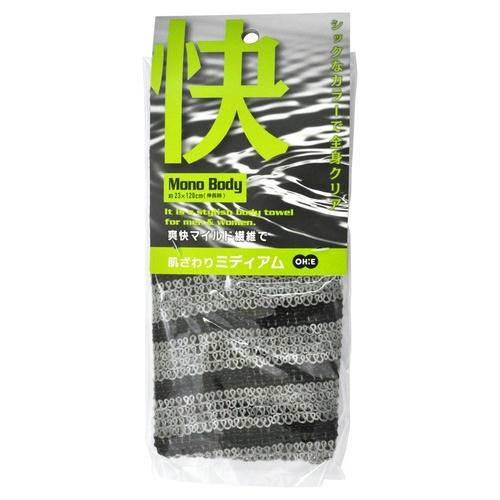 Ohe Мочалка для тела средней жесткости, 23*120см - Mono body nylon towel medium fit, 1шт