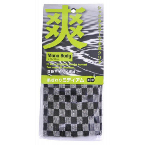 Ohe Мочалка для тела средней жесткости, 23*120см - Mono body nylon towel hard plaid, 1шт