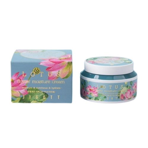 Jigott Крем глубоко увлажняющий с экстрактом лотоса - Lotus flower moisture cream, 100мл