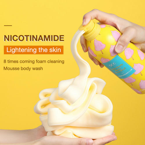 9CC Гель-пена для душа c аминокислотами и ароматом сахарной ваты - Cotton candy body wash, 350мл — изображение 4