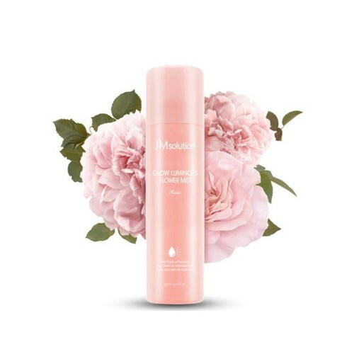 JMsolution Спрей для лица солнцезащитный с розовой водой - Glow luminous flower sun spray, 180мл — изображение 4