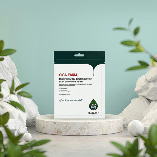 FarmStay Маска тканевая с центеллой восстанавливающая - Cica farm regenerating calming mask, 25мл — изображение 3