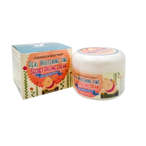 Elizavecca Крем для лица с эффектом пилинга – Real whitening time secret pilling cream, 100г