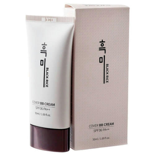 Black Rice BB-крем увлажняющий с экстрактом чёрного риса тон 21 - Cover BB cream SPF 36 PA+, 50мл — изображение 3