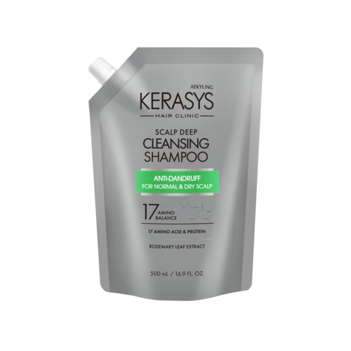 KeraSys Шампунь для лечения кожи головы освежающий з/б - Deep cleansing, 500мл