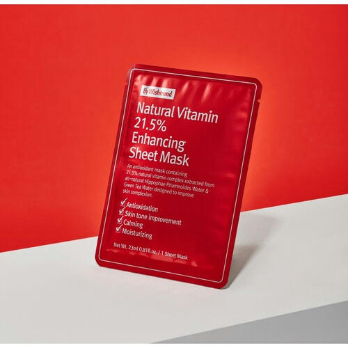 By Wishtrend Маска тканевая витаминная - Natural vitamin 21,5% enchancing sheet mask, 23мл — изображение 5