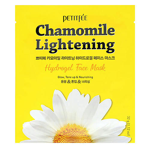 Petitfee Маска гидрогелевая с ромашкой - Chamomile lightening hydrogel face mask, 32г