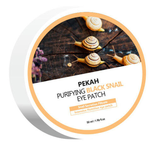 Pekah Патчи для глаз омолаживающие с муцином черной улитки - Purifying black snail eye patch, 60шт