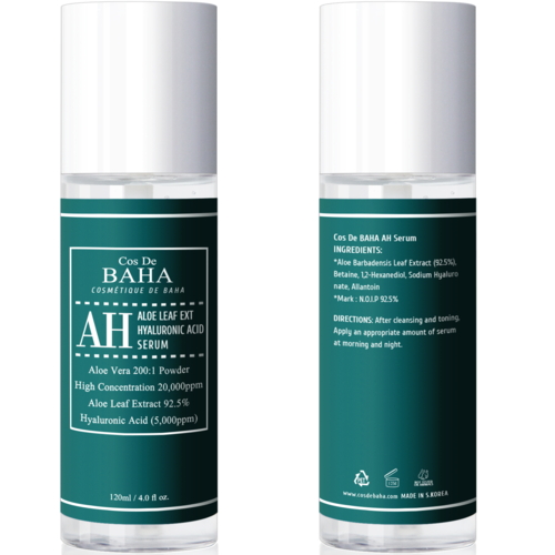 Cos De BAHA Сыворотка концентрированная с алоэ - Aloe leaf ext hyaluronic acid serum (AH), 120мл — изображение 3