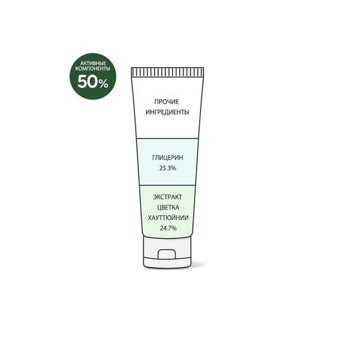 Derma Factory Пенка очищающая с экстрактом хауттюйнии - Houttuynia cordata 24% cleansing foam, 120г — изображение 2