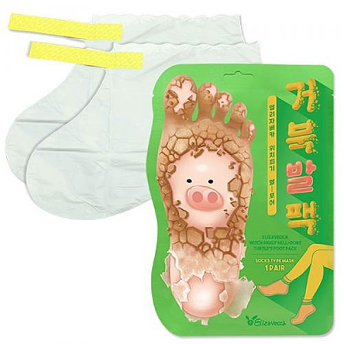 Elizavecca Маска-носочки для ног - Witch piggy hell pore turtle's foot pack, 40г