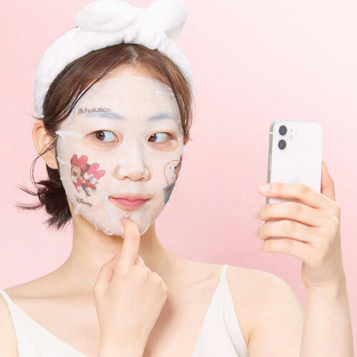 JMsolution Маска тканевая с гранатом – Disney collection selfie nourishing pomegranate mask, 30мл — изображение 3