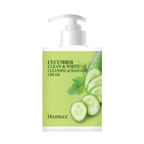 Deoproce Крем для лица c огурцом массажный - Clean&white cleansing massage cream cucumber, 430мл