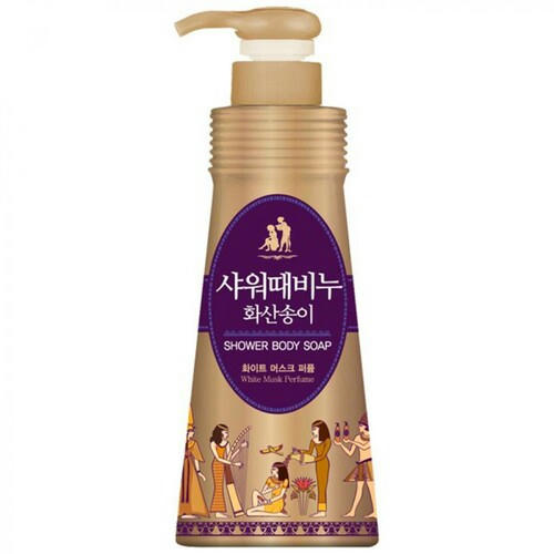 Mukunghwa Мыло для тела жидкое белый мускус - Jeju volcanic scoria shower body soap, 500мл — изображение 3