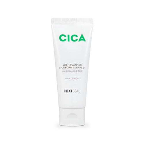 NEXTBEAU Пенка для умывания с центеллой азиатской - Wish planner cica foam cleanser, 100мл