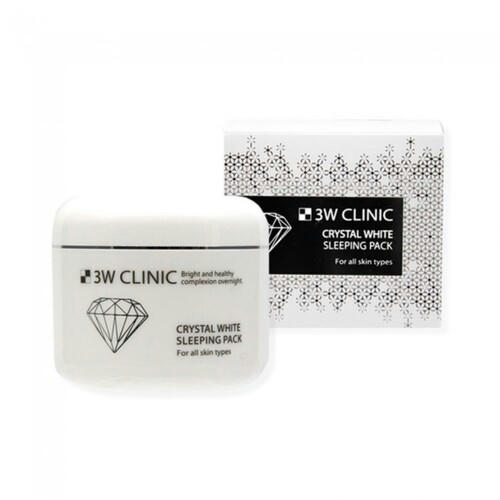 3W Clinic Маска осветляющая ночная - Crystal white sleeping pack, 100мл