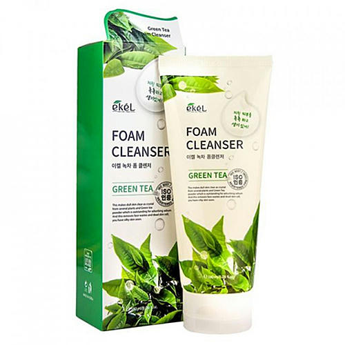 Ekel Пенка для умывания с экстрактом зеленого чая - Green tea foam cleanser, 180мл — изображение 3