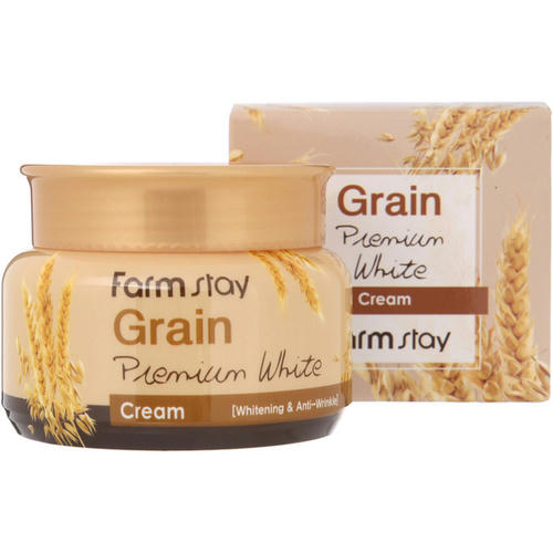 FarmStay Крем осветляющий с маслом ростков пшеницы – Grain premium white cream, 100г