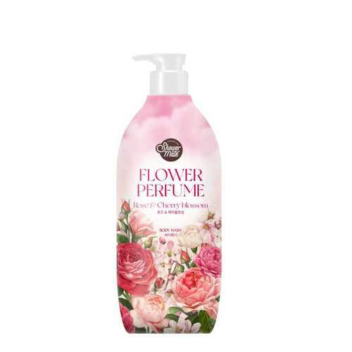 KeraSys Гель для душа «роза» - Shower mate pink flower, 900мл