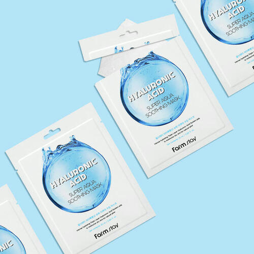 FarmStay Маска тканевая с гиалуроновой кислотой - Hyaluronic acid super aqua soothing mask, 25мл — изображение 4