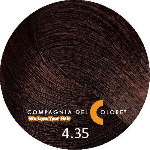 COMPAGNIA DEL COLORE, Стойкая низкоаммиачная краска для волос 4.35, 100 мл