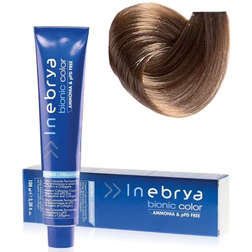 INEBRYA, Крем-краска для волос безаммиачная Bionic Color 7/0, 100 мл