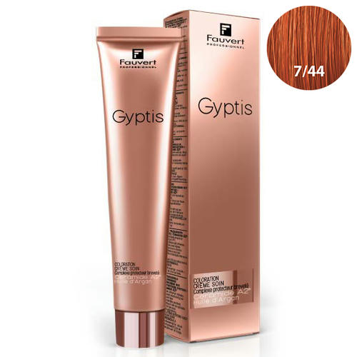 FAUVERT, Перманентный краситель для волос с керамидами А2 Gyptis 7/44, 100 мл