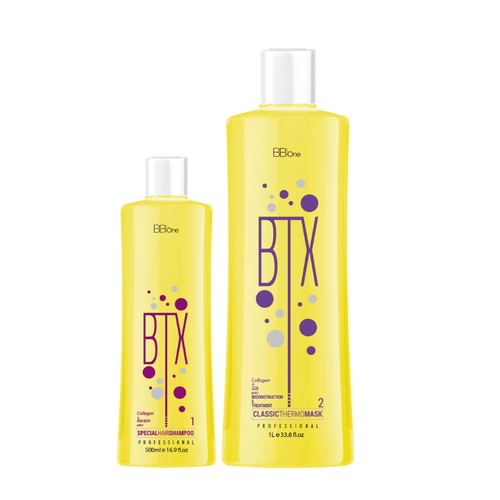 BB ONE, Набор ботокс для волос BTX Classic (шаг 1 + шаг 2), 500 мл. + 1000 мл