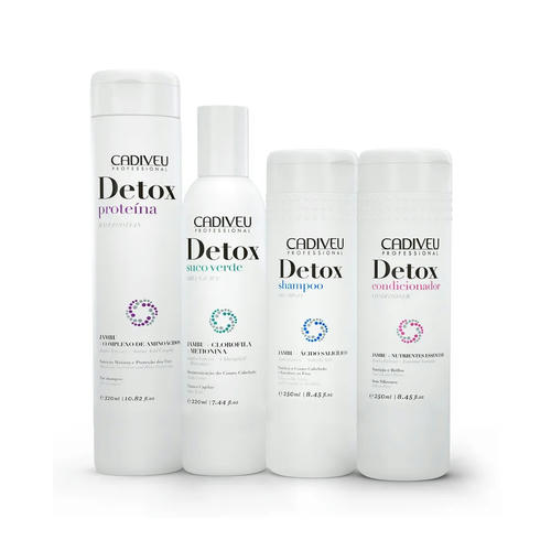 CADIVEU, Набор средств для проведения процедуры пилинга кожи головы Detox, 250/250/320/220 мл