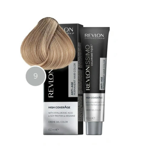 REVLON, Крем-краска для седых волос Revlonissimo Colorsmetique High Coverage 9, 60 мл