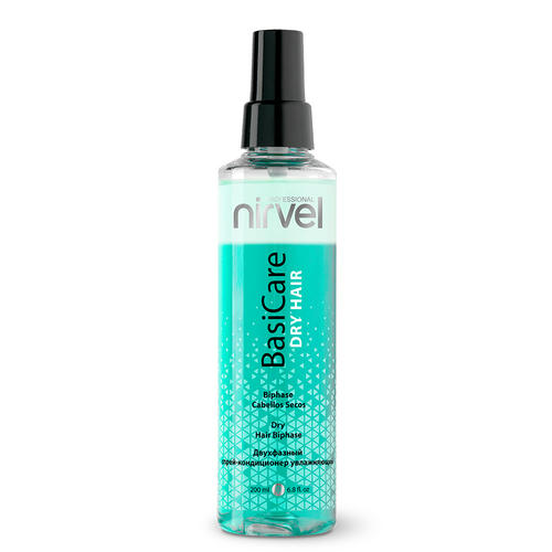 NIRVEL, Двухфазный спрей-кондиционер увлажняющий Dry Hair Biphase BasiCare, 200 мл