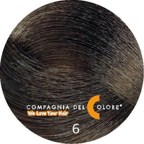 COMPAGNIA DEL COLORE, Стойкая низкоаммиачная краска для волос 6, 100 мл