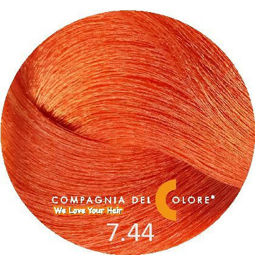 COMPAGNIA DEL COLORE, Стойкая низкоаммиачная краска для волос 7.44, 100 мл