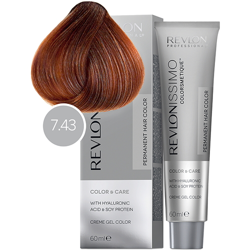 REVLON, Крем-краска для волос Revlonissimo Colorsmetique 7.43, 60 мл