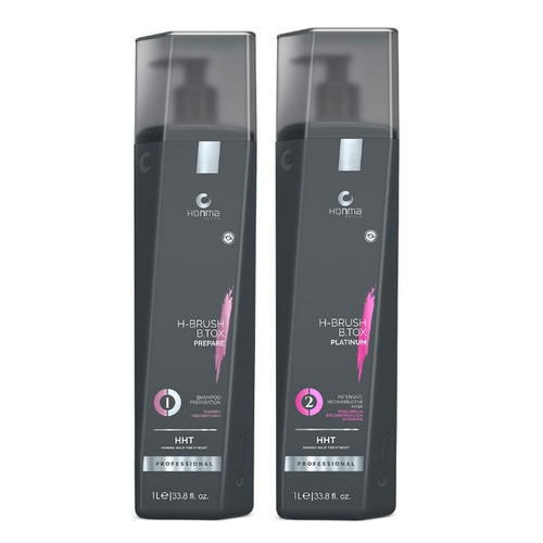 HONMA TOKYO, Набор H-Brush B.Tox Capillary (1 Шаг + 2 Шаг), 1000 мл + 1000 мл
