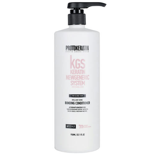 PROTOKERATIN, Кондиционер-бондинг для блондированных волос Brilliant Shine Bonding Conditioner, 950 мл