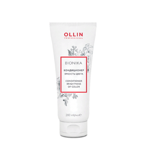 OLLIN, Кондиционер для окрашенных волос «Яркость цвета» Ollin BioNika, 200 мл
