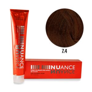 PUNTI DI VISTA, Крем-краска для волос с керамидами Nuance 7.4, 100 мл