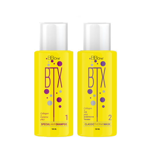 BB ONE, Набор ботокс для волос BTX Classic (шаг 1 + шаг 2), 2x100 мл