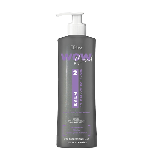 BB ONE, Бальзам для волос WOW Blond ANTIYELLOW, 300 мл