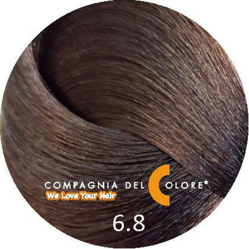 COMPAGNIA DEL COLORE, Стойкая низкоаммиачная краска для волос 6.8, 100 мл