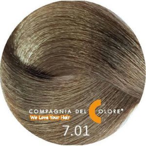 COMPAGNIA DEL COLORE, Стойкая низкоаммиачная краска для волос 7/01, 100 мл
