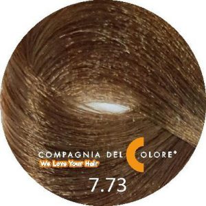COMPAGNIA DEL COLORE, Стойкая низкоаммиачная краска для волос 7.73, 100 мл