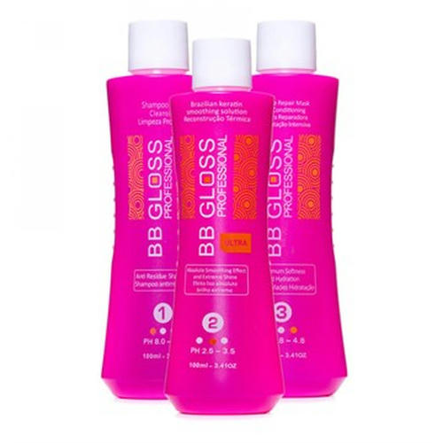 BB GLOSS, Кератин для волос комплект Ultra, 100/100/100 мл