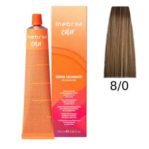 INEBRYA, Крем-краска для волос Color Professional 8/0, 100 мл