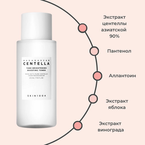 Skin1004 Обновляющий тонер для ровного тона кожи Madagascar Centella Tone Brightening Boosting Toner 210 мл — изображение 2
