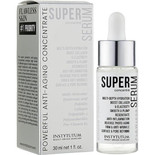 Instytutum Сверхмощный антивозрастной серум с пептидами Super Serum Powerful Anti-Aging Concentrate 30мл — изображение 2