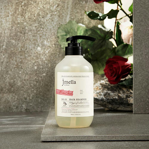 Jmella Парфюмированный шампунь для всех типов волос In France Rose Suede Hair Shampoo 500 мл — изображение 3