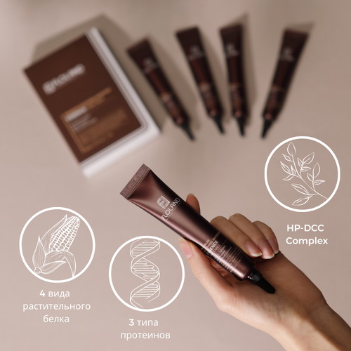 Floland Премиум сыворотка-бустер для поврежденных волос Premium Soothing Booster Essence 100 мл — изображение 4
