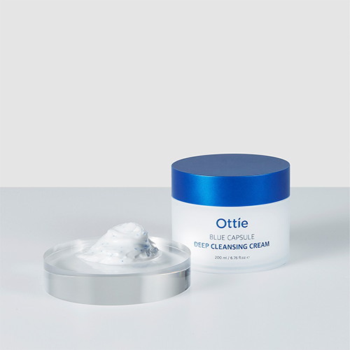 Ottie Очищающий крем с капсульными шариками Blue Capsule Deep Cleansing Cream 200 мл — изображение 2